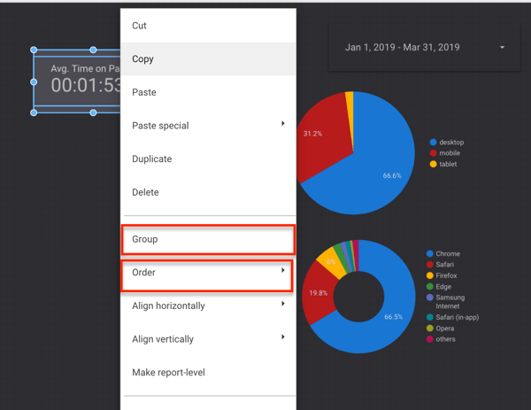 Use Google Data Studio, step 19.