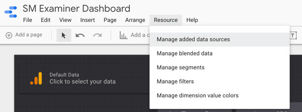 Use Google Data Studio, step 28.