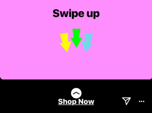 Example of link use in an Instagram Stories ad.