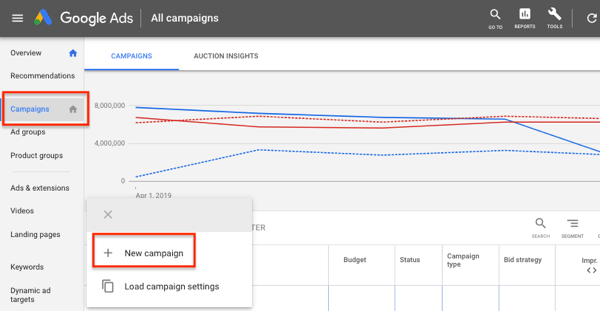 Set up YouTube TrueView Video Discovery Ads, step 1.