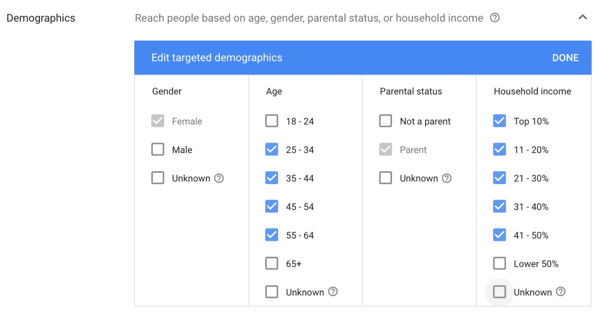 Set up YouTube TrueView Video Discovery Ads, step 11.