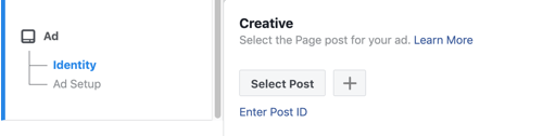 Facebook ad funnels framework using existing post.