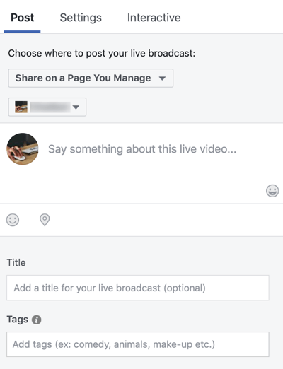 How to Use Facebook Live in Your Marketing, step 3.