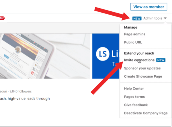 Invite Connections to Follow Your LinkedIn Page, step 1.