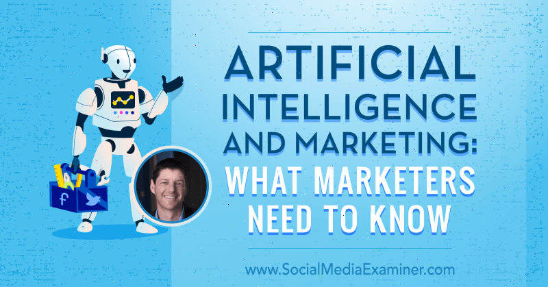 Artificial Intelligence and Marketing: What Marketers Need to Know featuring insights from Paul Roetzer on the Social Media Marketing Podcast.