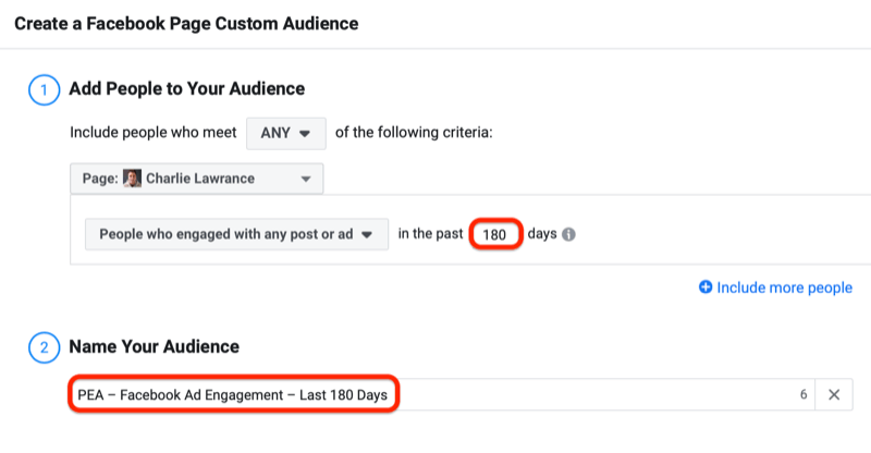 facebook how to create enagement custom audience step 4 800 - How to Retarget Ads to Engaged Instagram and Facebook Fans