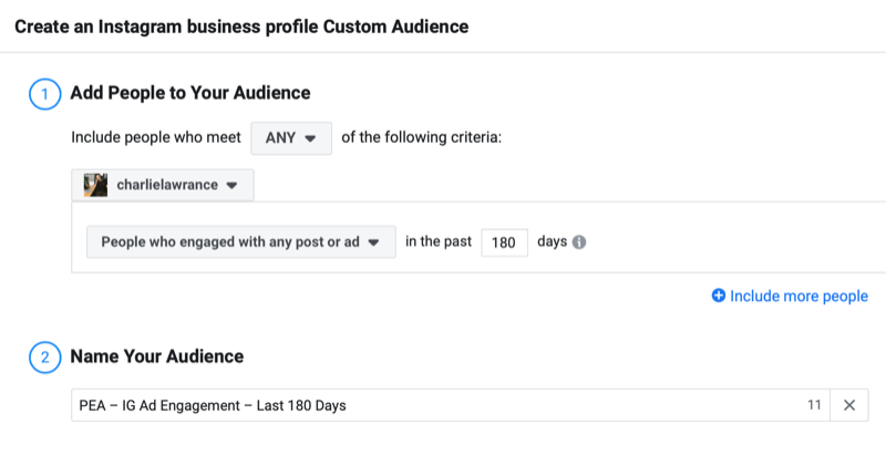 facebook how to create enagement custom audience step 6 800 - How to Retarget Ads to Engaged Instagram and Facebook Fans