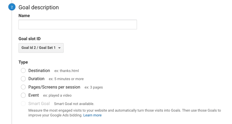 google analytics goals how to set up step 1 800 - 6 Social Media Marketing Attribution Models and Tools to Help Marketers