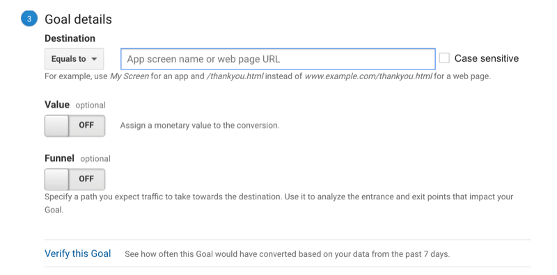 google analytics goals how to set up step 2 800 - 6 Social Media Marketing Attribution Models and Tools to Help Marketers