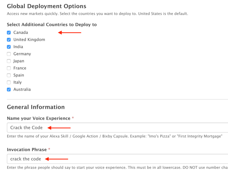 steps to create Amazon Alexa skill with VoiceXP