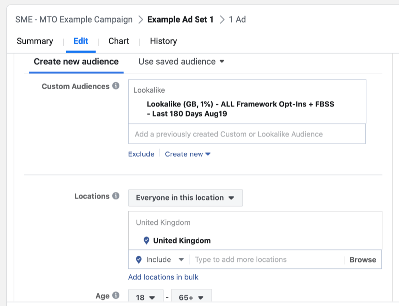 step by step walkthrough for creating a Facebook campaign with multiple text options