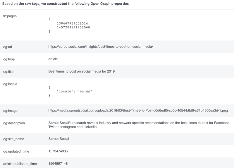 step by step walkthrough for how to clear the cache using the Facebook Sharing Debugger