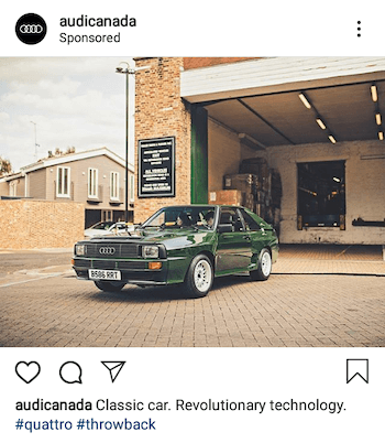 example of instagram ad using branded hashtag