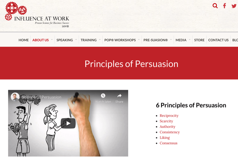 Robert Cialdini's six principles of persuasion