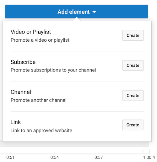 dialog box to add end screen to YouTube video