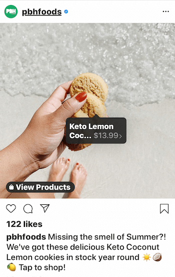 example of Instagram business post with strong call to action