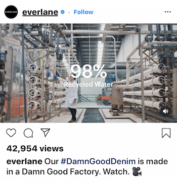 Instagram video post for Everlane