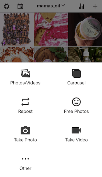 step 1 of how to use Preview app to plan Instagram feed