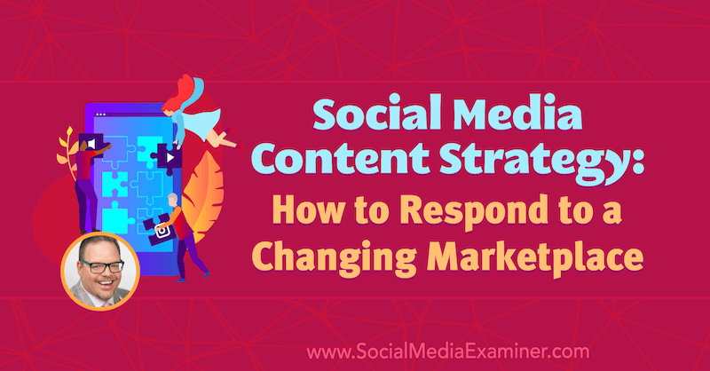 Social Media Content Strategy: How to Respond to a Changing Marketplace featuring insights from Jay Baer on the Social Media Marketing Podcast.