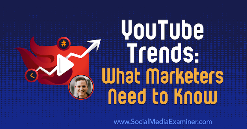 YouTube Trends: What Marketers Need to Know featuring insights from Sean Cannell on the Social Media Marketing Podcast.