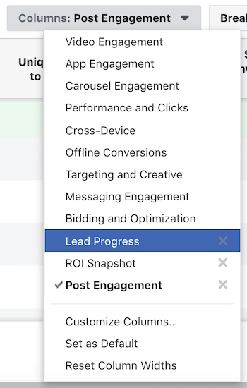 how to access Facebook custom report