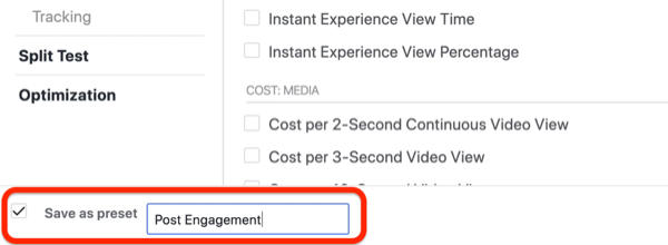 create lead progress custom report in Facebook Ads Manager, step 5