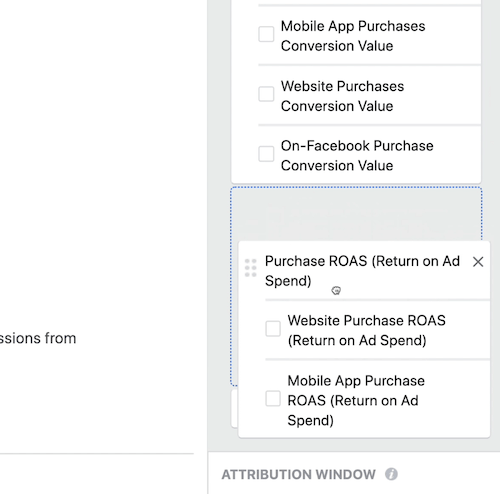 create ROI snapshot custom report in Facebook Ads Manager, step 7