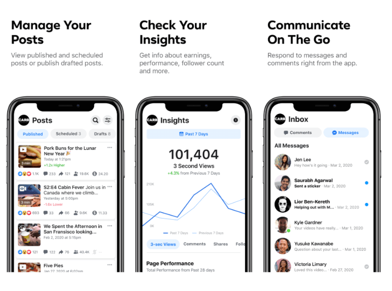 Facebook launched a new Creator Studio mobile app for iOS and Android. A companion to its Creator Studio desktop hub.