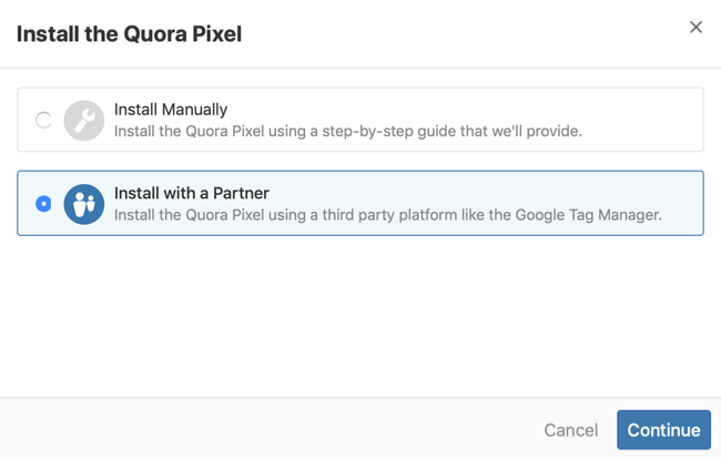 step 2 of how to install Quora pixel with Google Tag Manager