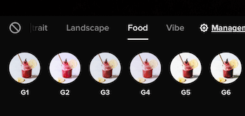 TikTok food filters