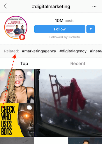 search results for Instagram hashtag