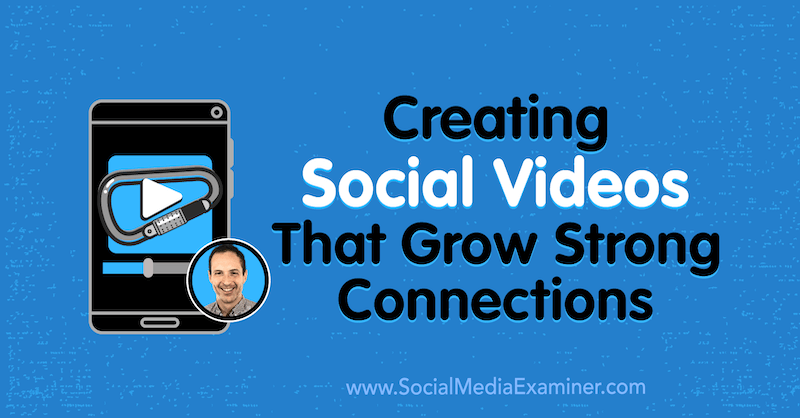 Creating Social Videos That Grow Strong Connections featuring insights from Matt Johnston on the Social Media Marketing Podcast.