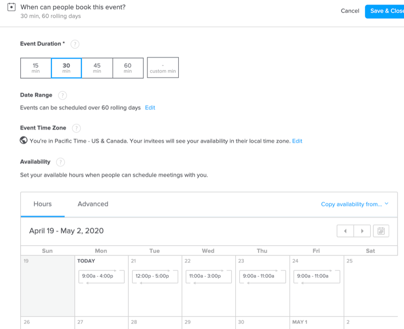 set up Calendly for booking virtual shopping sessions