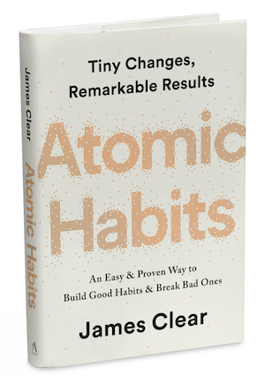book cover for Atomic Habits by James Clear