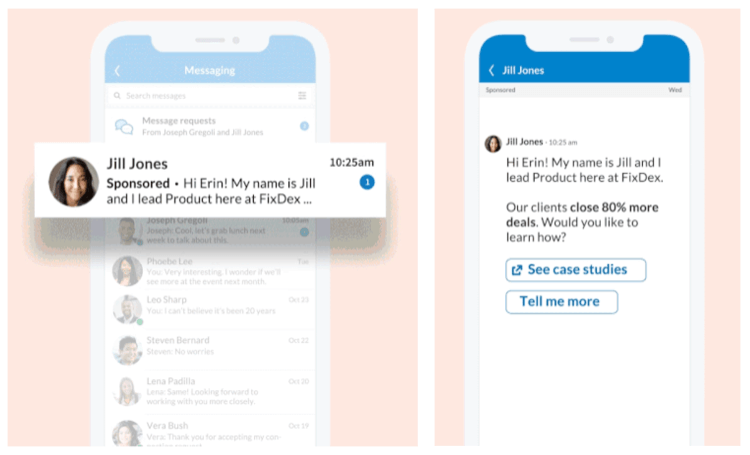 example of LinkedIn conversation ad
