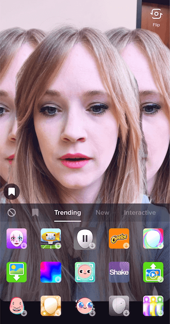 example of TikTok clone effect