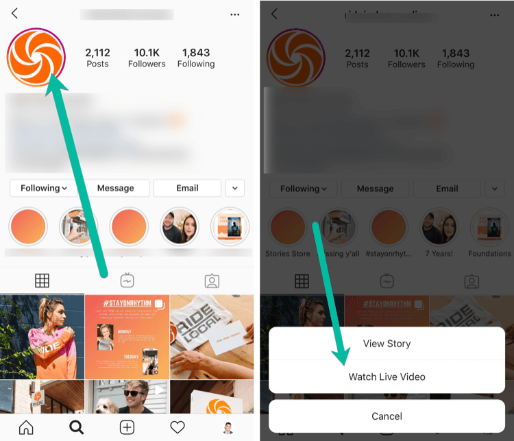 how to watch Instagram Live replay from profile