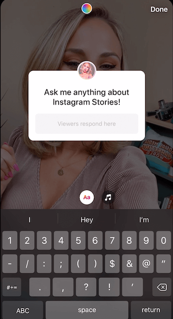 add questions sticker to Instagram story