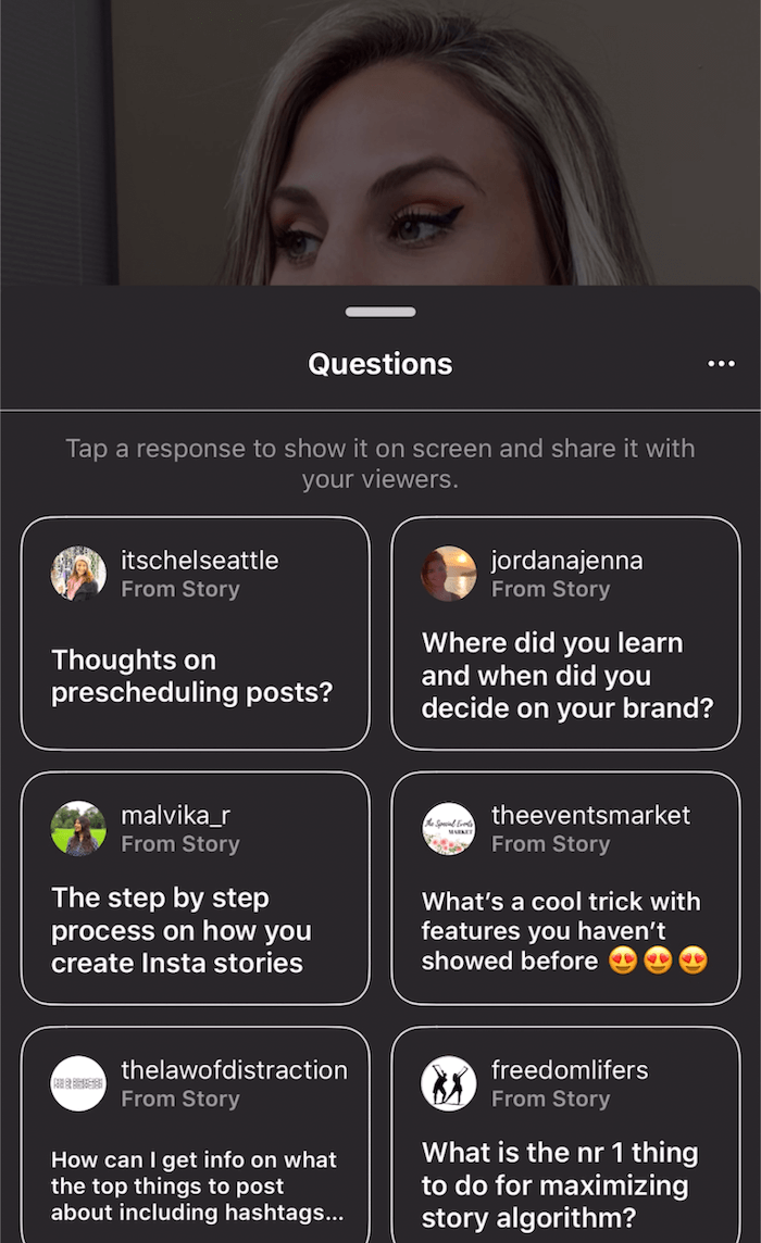 Q&A on Instagram Stories