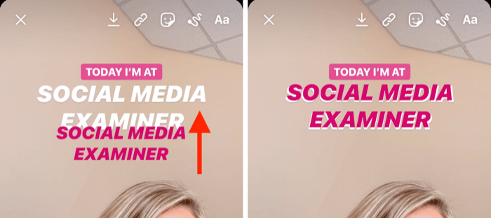 customize text in Instagram Stories