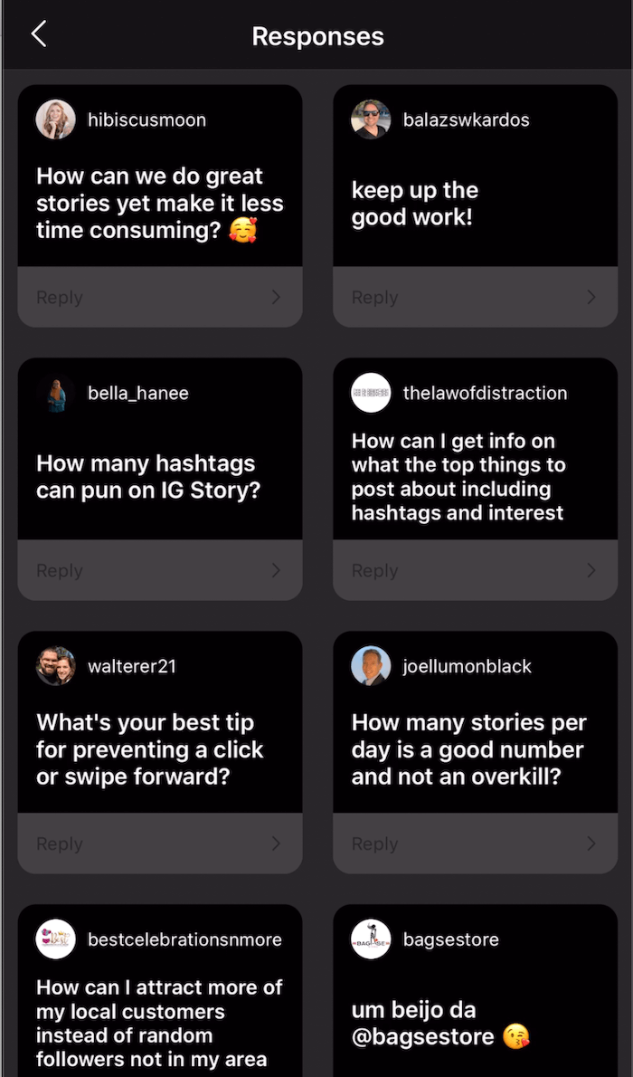 How to see best sale responses on instagram story