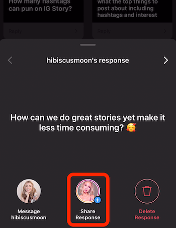 add multiple Questions sticker responses to Instagram story image