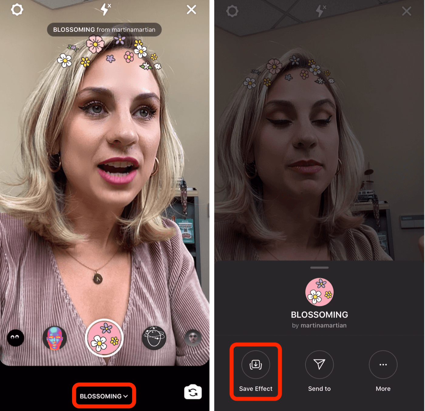 save Instagram Stories effects