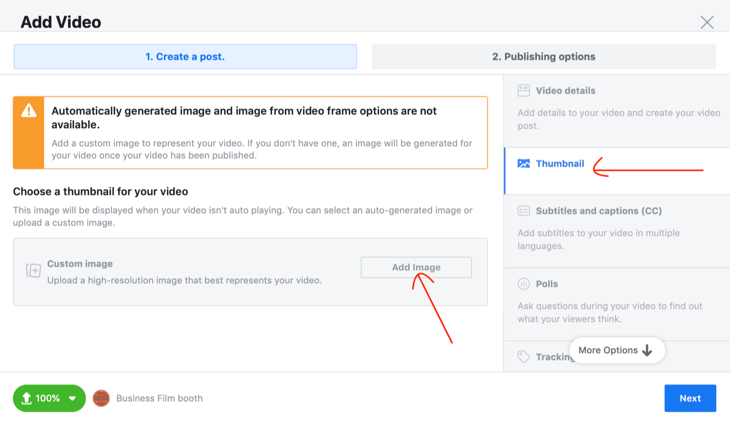 Upload Video Thumbnail To Facebook Step 2 750@2x