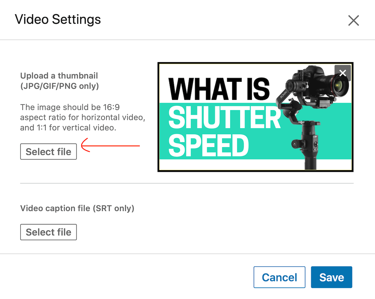 Upload Video Thumbnail To Linkedin Step 3 600@2x