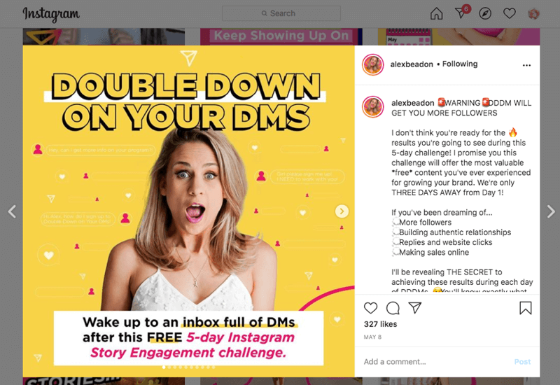 instagram dm challenge