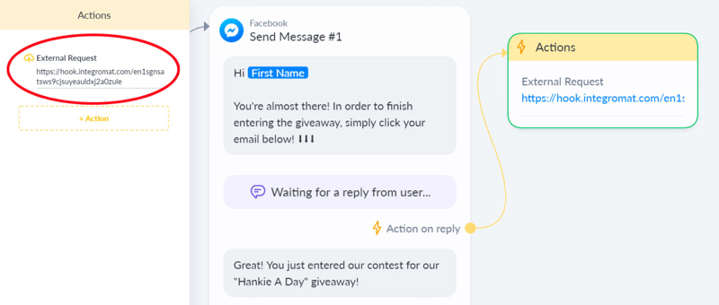 facebook messenger giveaway bot step 5