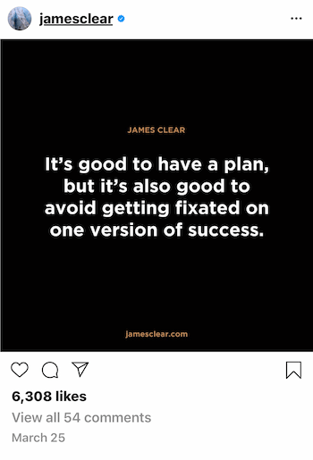 example of Instagram business post with quote