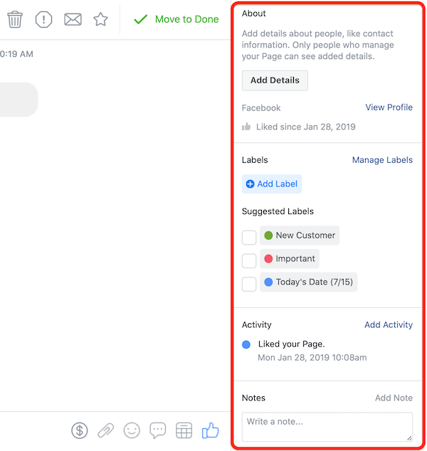 add user details in Creator Studio Inbox