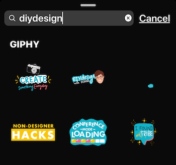 gifs from search for DIY design on Instagram Stories
